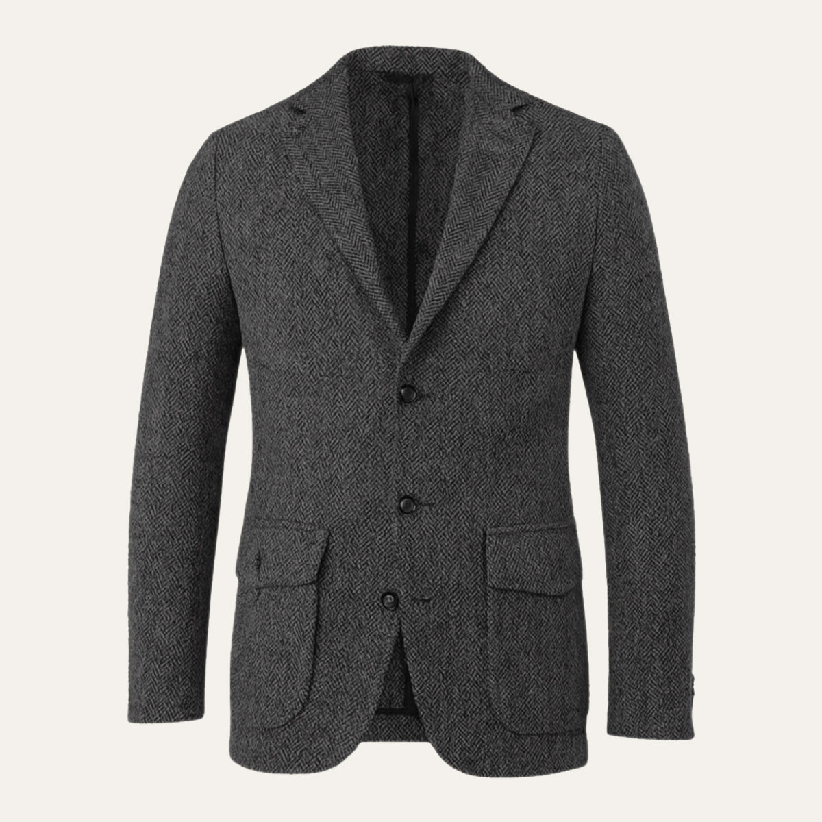 The Soveria Men’s Single Breasted Wool Herringbone Tweed Blazer - Wedding Guest