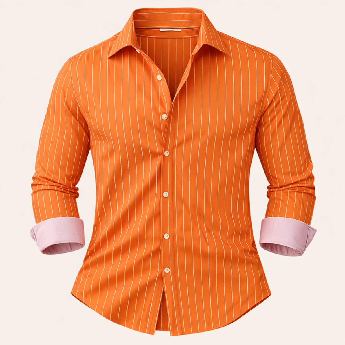 The Capri Men’s Lightweight Slim Fit Striped Button Up Shirt