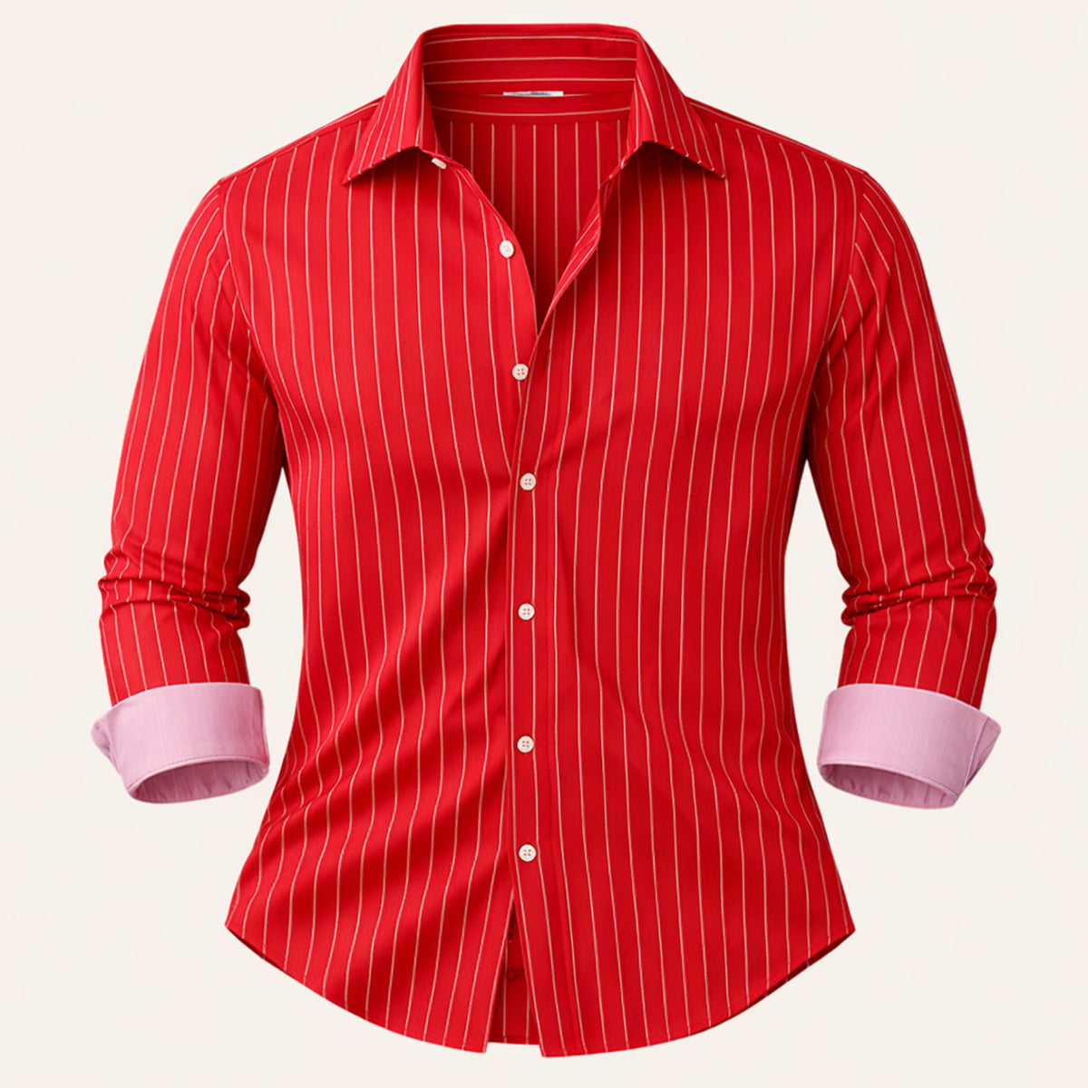The Como Men’s Breathable Slim Fit Striped Button Up Shirt