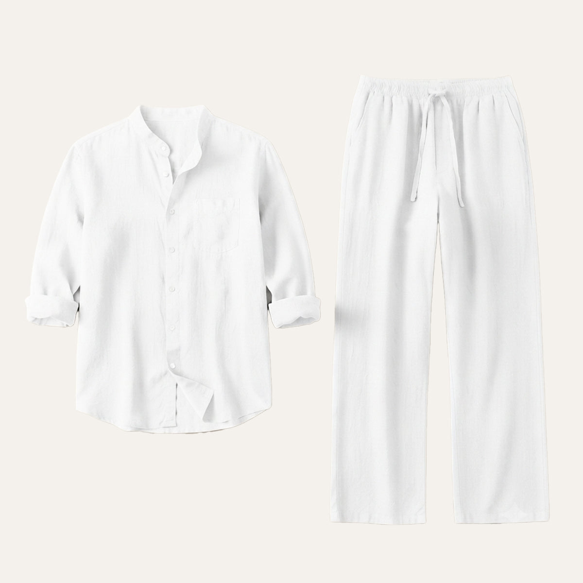 The Meadowwood Men’s Casual Linen Two Piece Set – Shirt & Pants