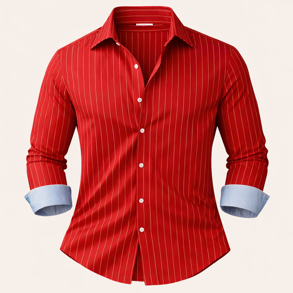 The Capri Men’s Lightweight Slim Fit Striped Button Up Shirt