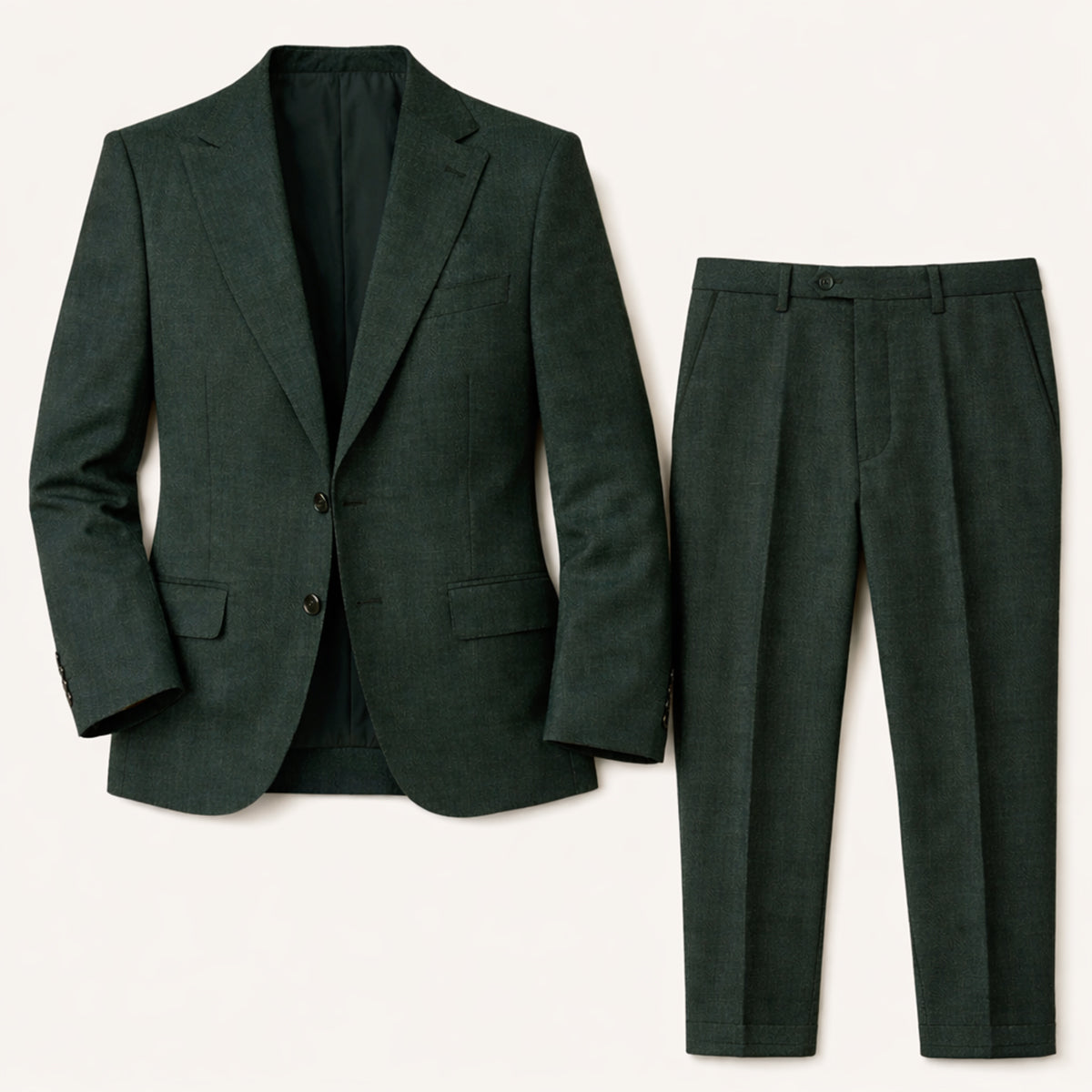 The Pinebrook Ridge Men’s Luxury Linen Wedding Suit – 2 Piece Single Breasted Set