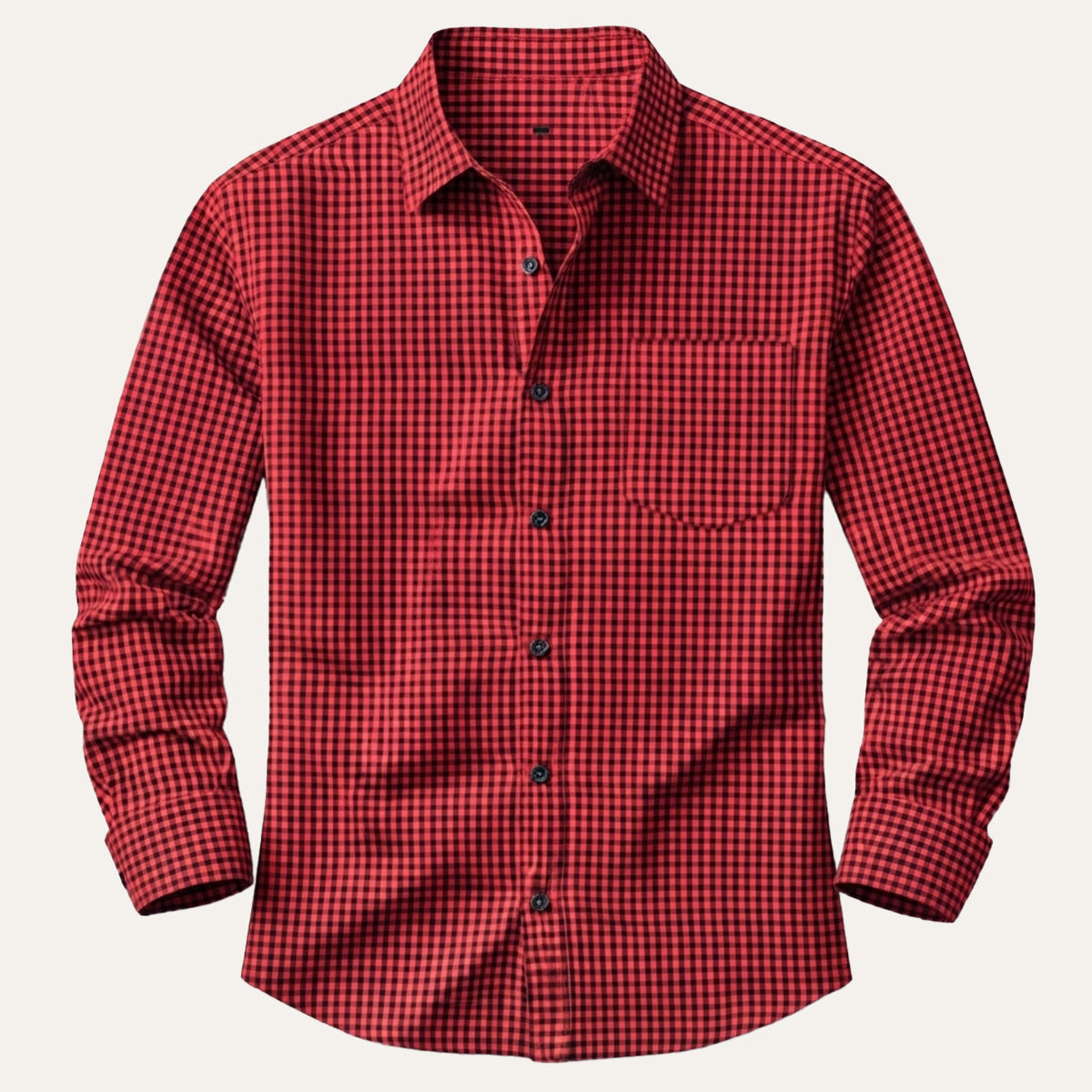 The Varenna Men’s Casual Button Down Checkered Dress Shirt