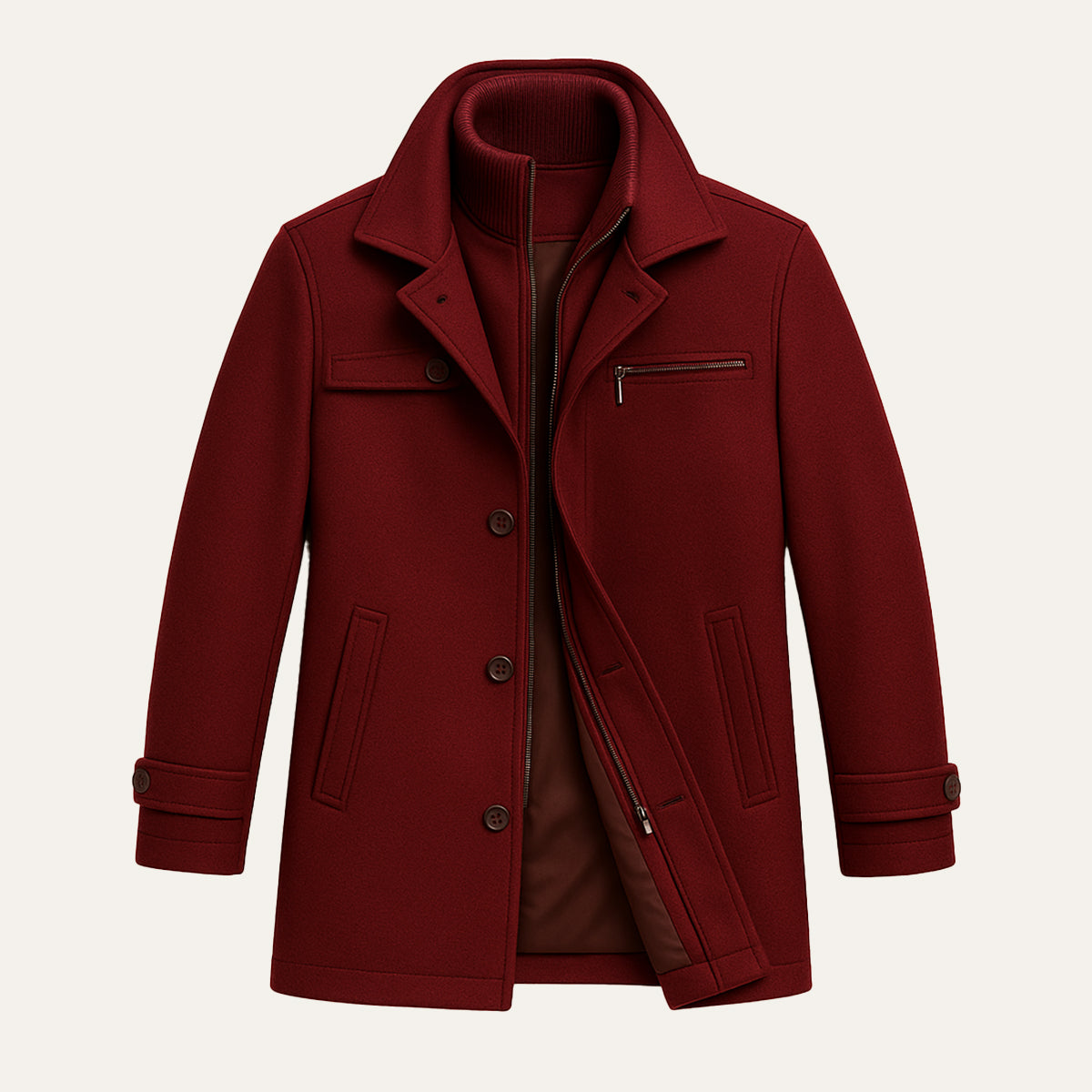 The Danforth Men’s Waterproof Casual Long Jacket with Adjustable Cuffs