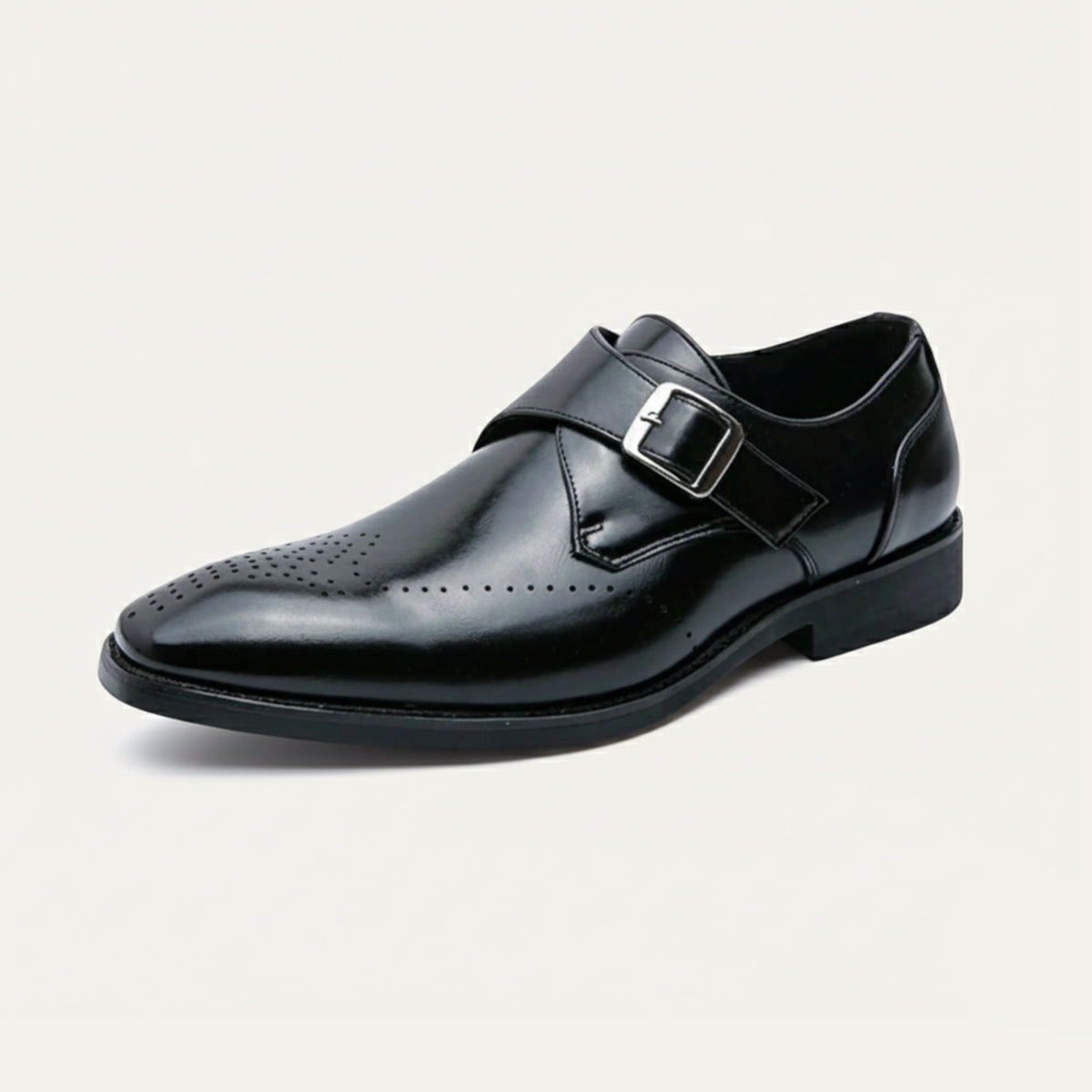 The Asiago Men’s Italian Formal Buckle Leather Dress Shoes