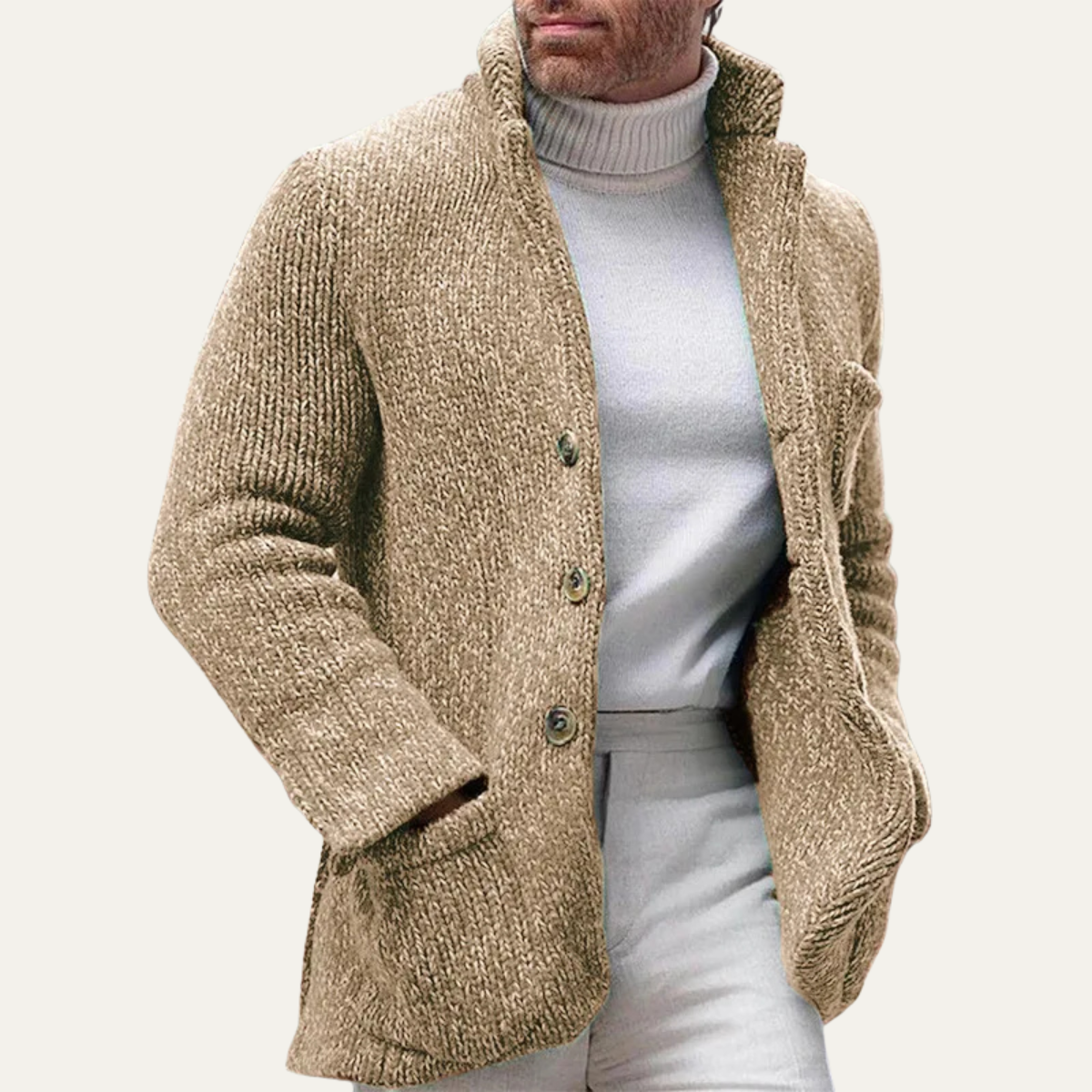 The Pemberton Men's Smart Casual Button Up Winter Knitted Cardigan