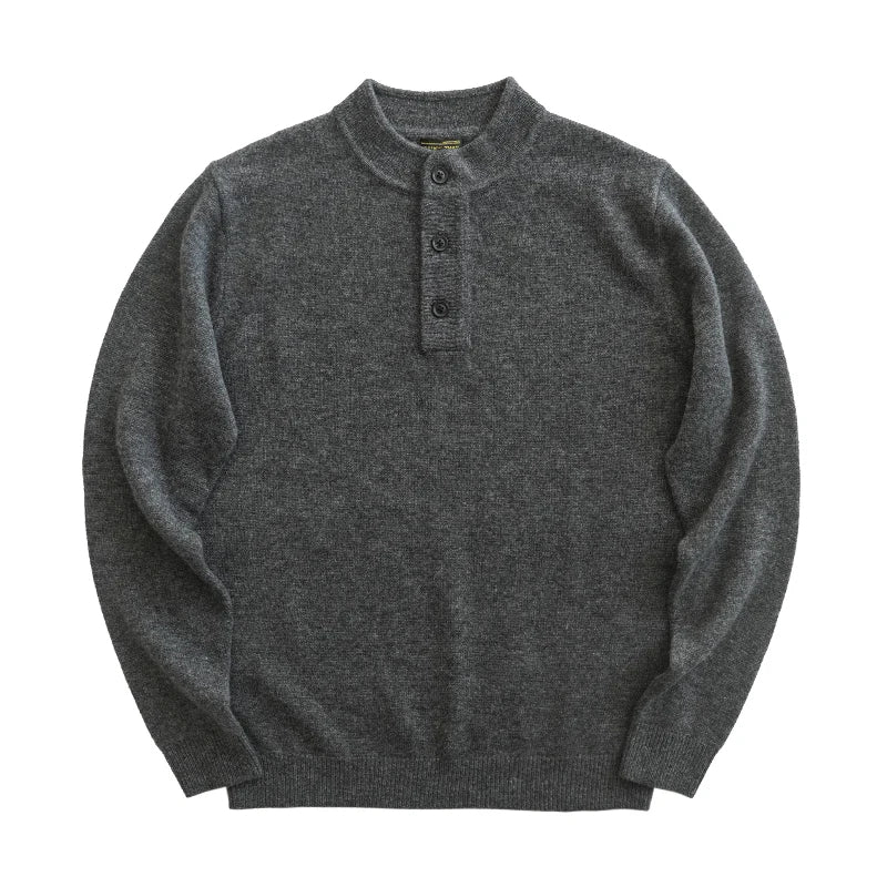 The Coronado Men’s Button Neck  Henley Knit Sweater