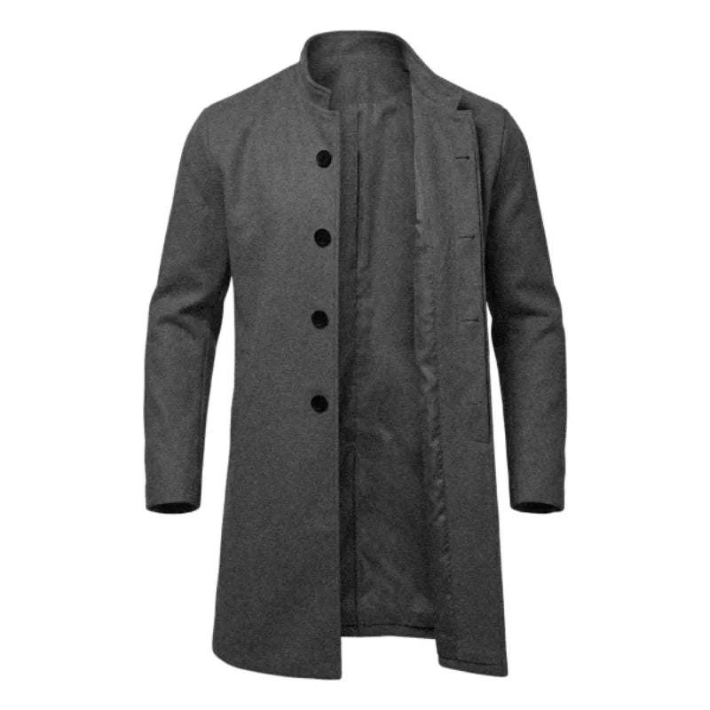The San Clemente Men’s Concealed Button Casual Overcoat