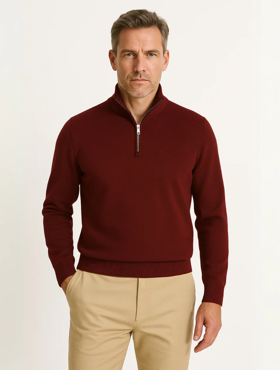The Old Money Quarter Zip Sweater for Men