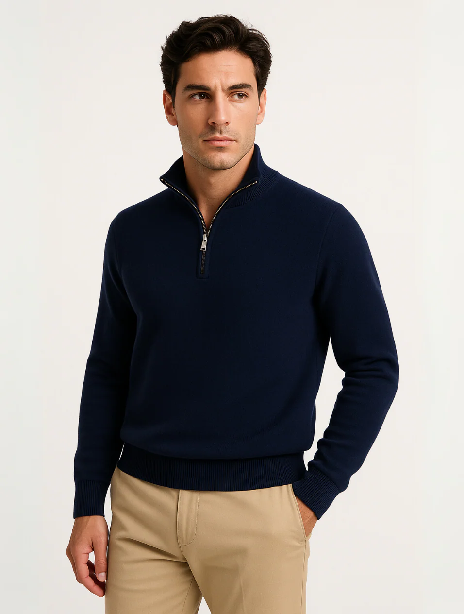 The Old Money Quarter Zip Sweater for Men
