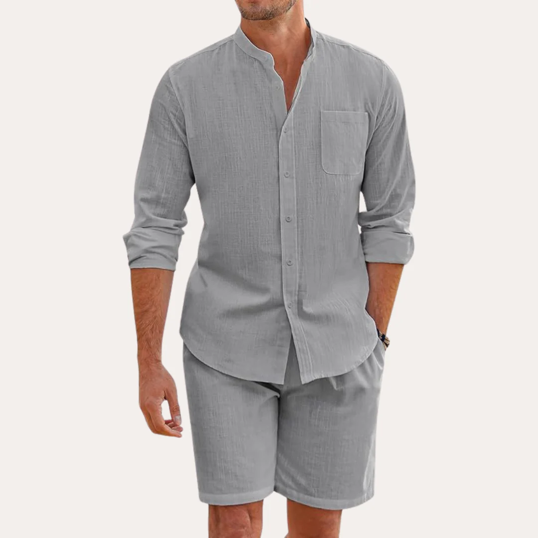 The Algrave Linen Set – Summer Co Ord for Men