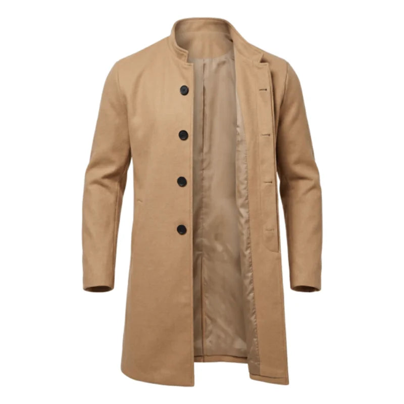 The San Clemente Men’s Concealed Button Casual Overcoat