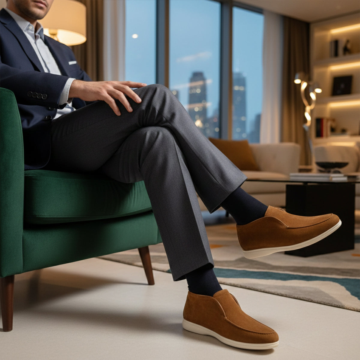 The Santorini Men’s Minimalist Luxury Slip On Loafers