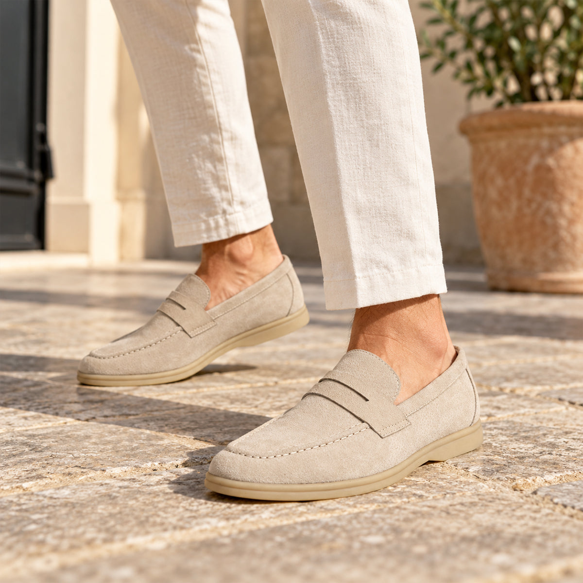 The Daylesford Men’s Classic Slip On Suede Loafers