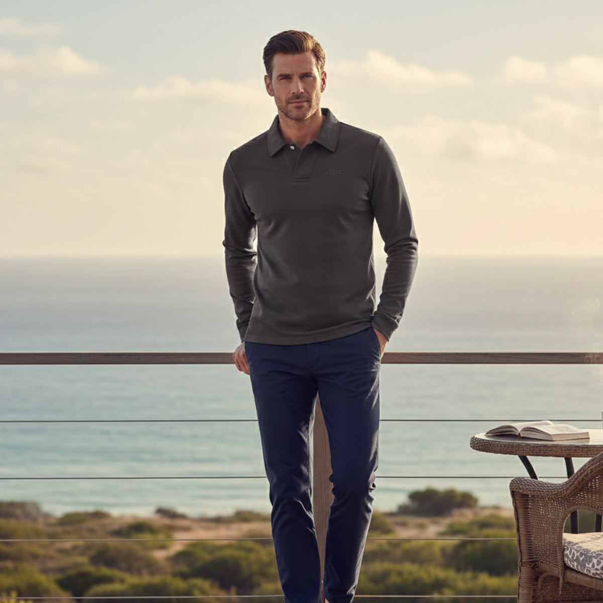 The Porto Long Sleeve Modern Cotton Shirt for Men