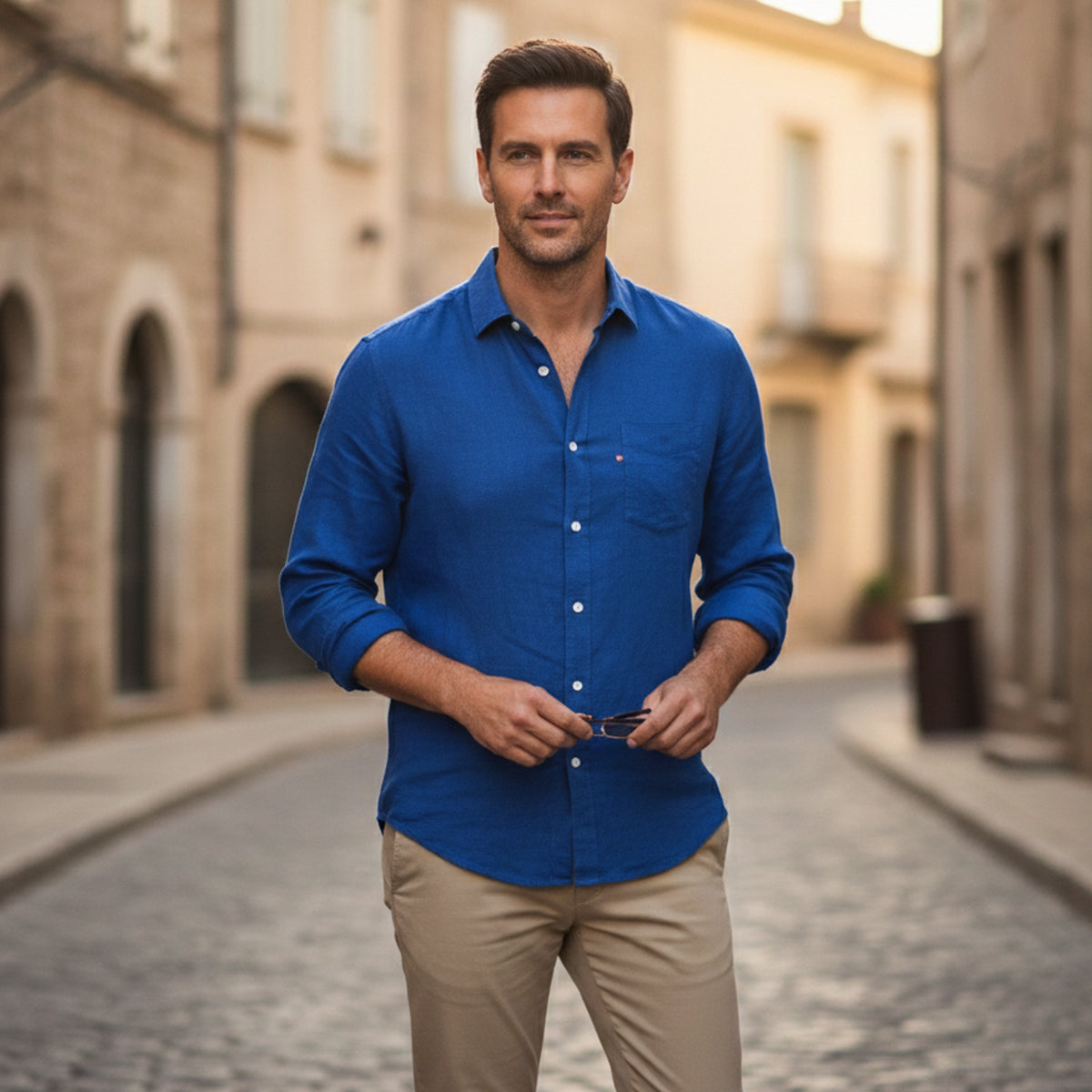 The Sussex Men’s Casual Cotton Linen Summer Shirt