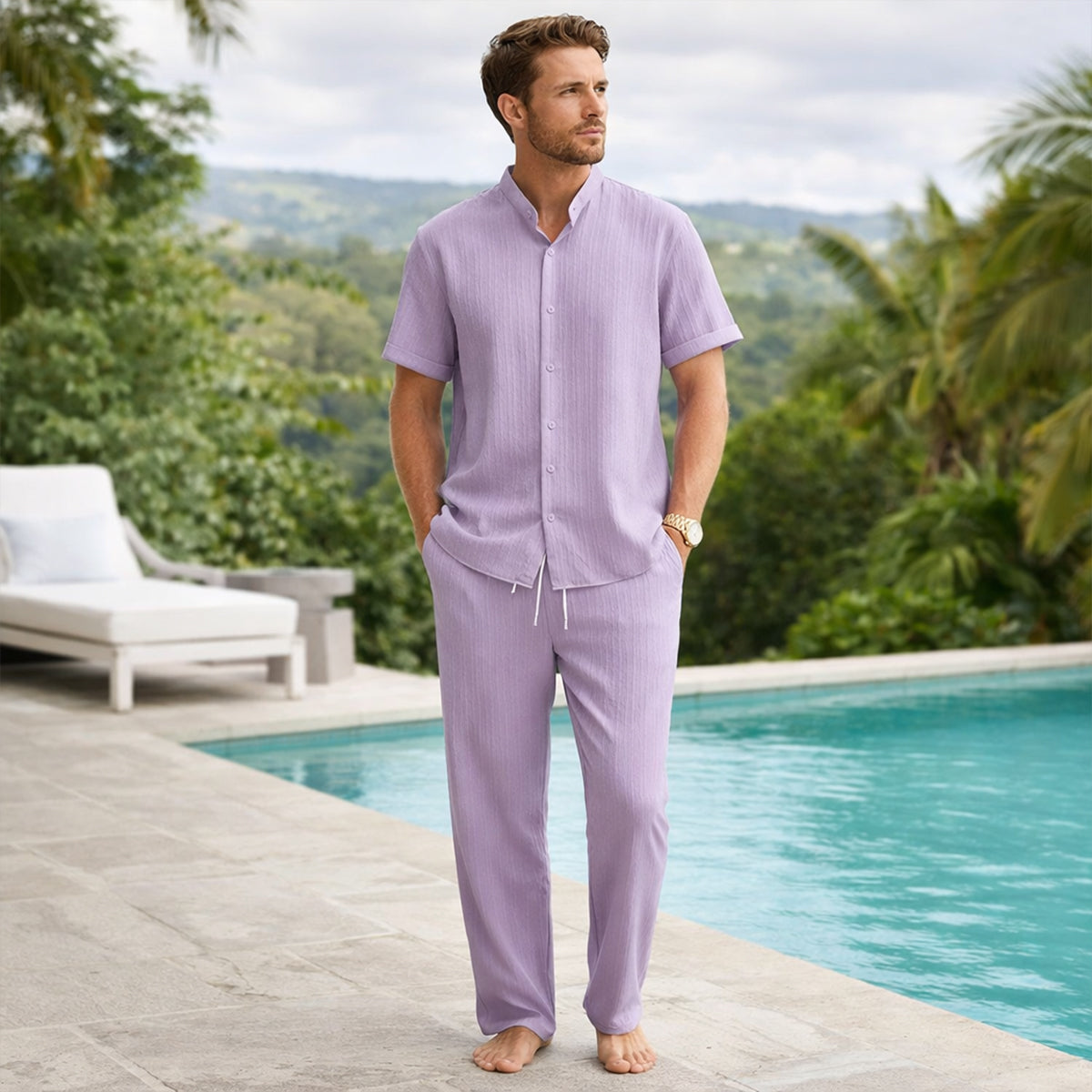 The Brookfield Ridge Men’s Linen Summer Lightweight Set – Shirt & Pants