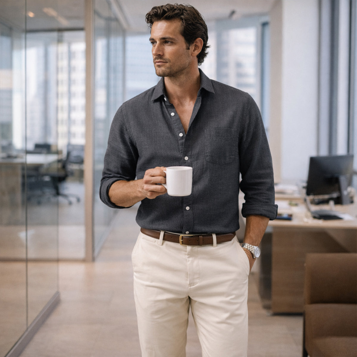 The Silverfield Ridge Men’s Casual Summer Street Style Shirt