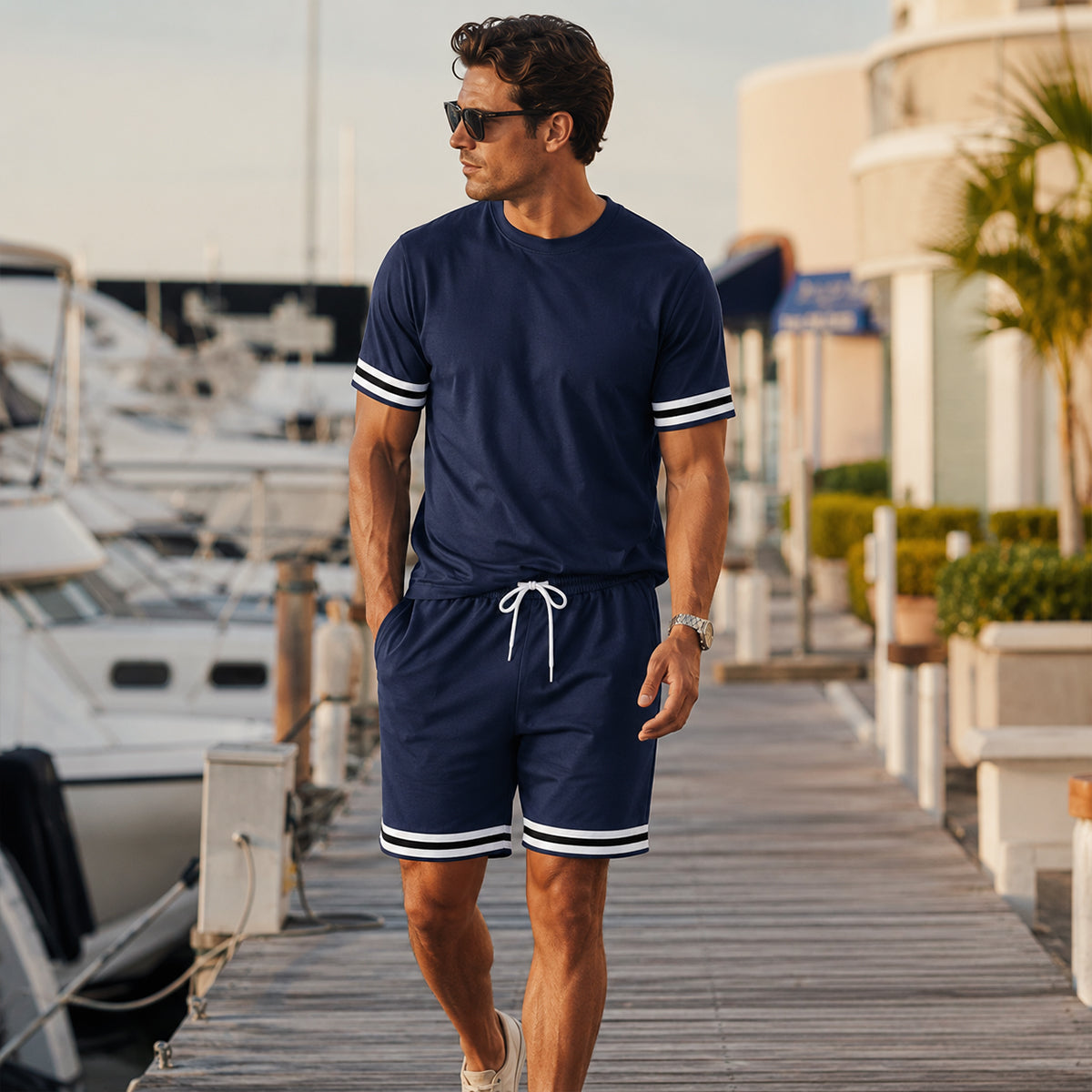 The Modena Men’s Trendy Summer Set – T Shirt and Shorts