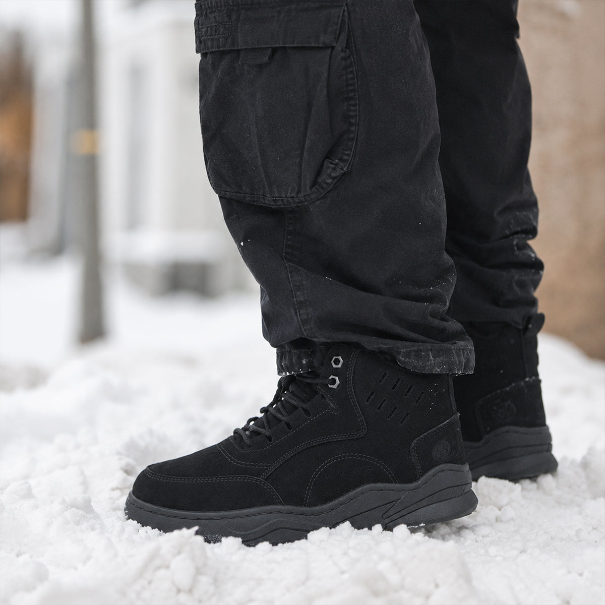 The Cedarforest Men’s Winter Fur Lined High Top Snow Boots
