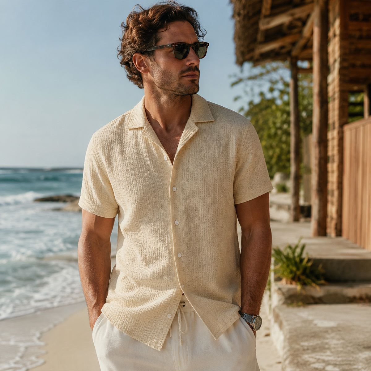 The Porta Venezia Men’s Lightweight Streetwear Button Up Shirt