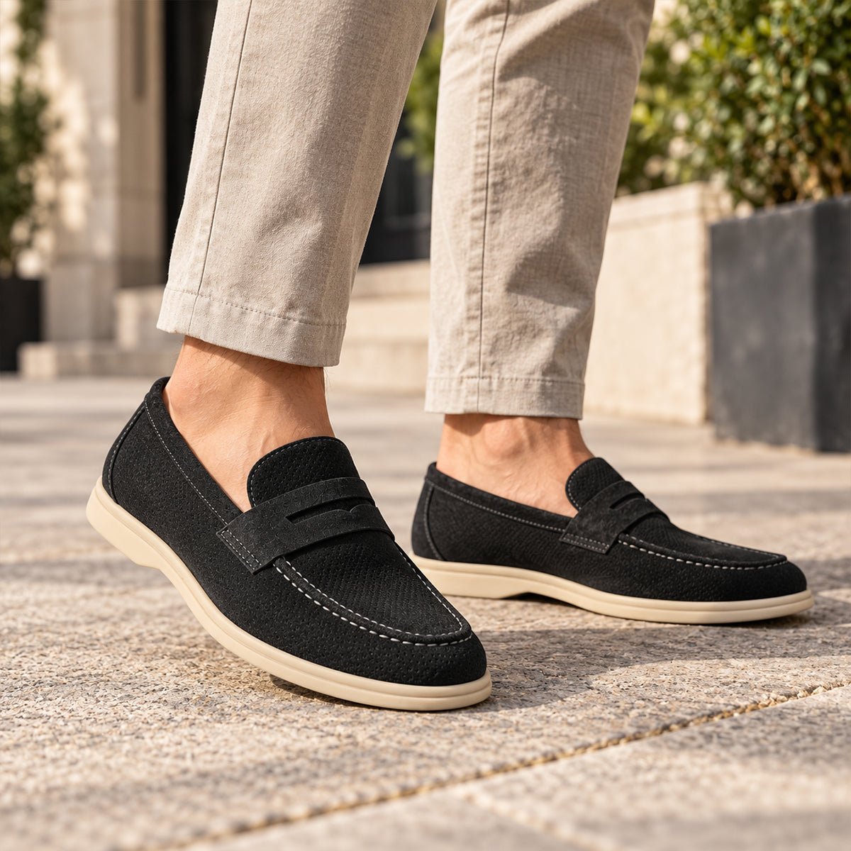The Daylesford Men’s Classic Slip On Suede Loafers