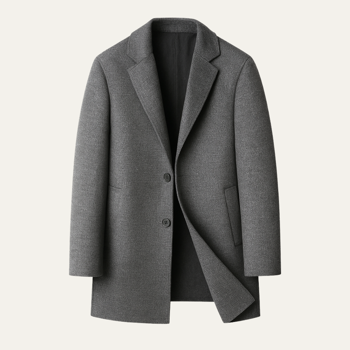 The La Villa Men’s Classic Double Faced Wool Coat