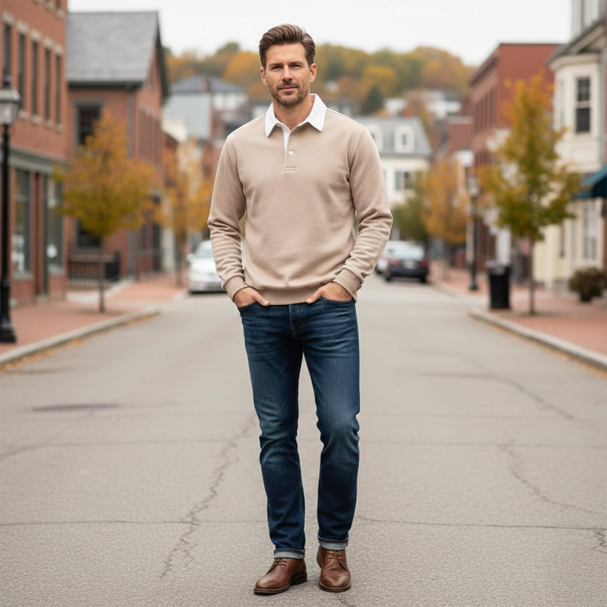 The Chelsea Men’s Long Sleeve Polo – Classic Knit Shirt