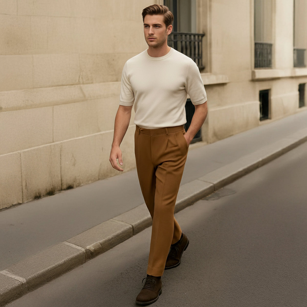 The Savile Pleated Pants for Men