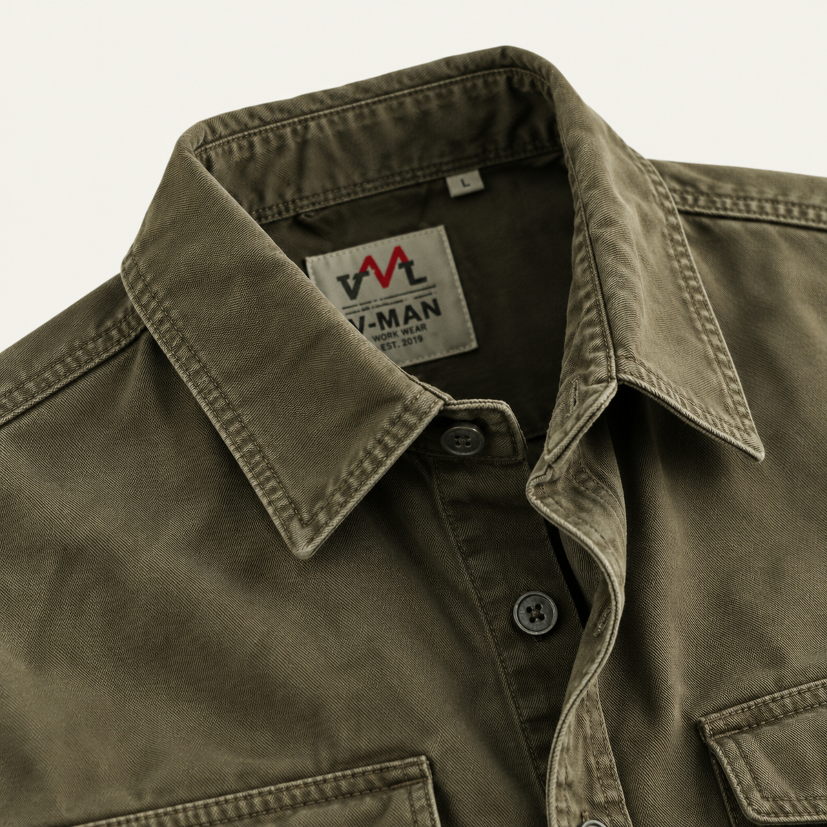 The Oak River Men's Safari Style Button Up Workwear Shirt