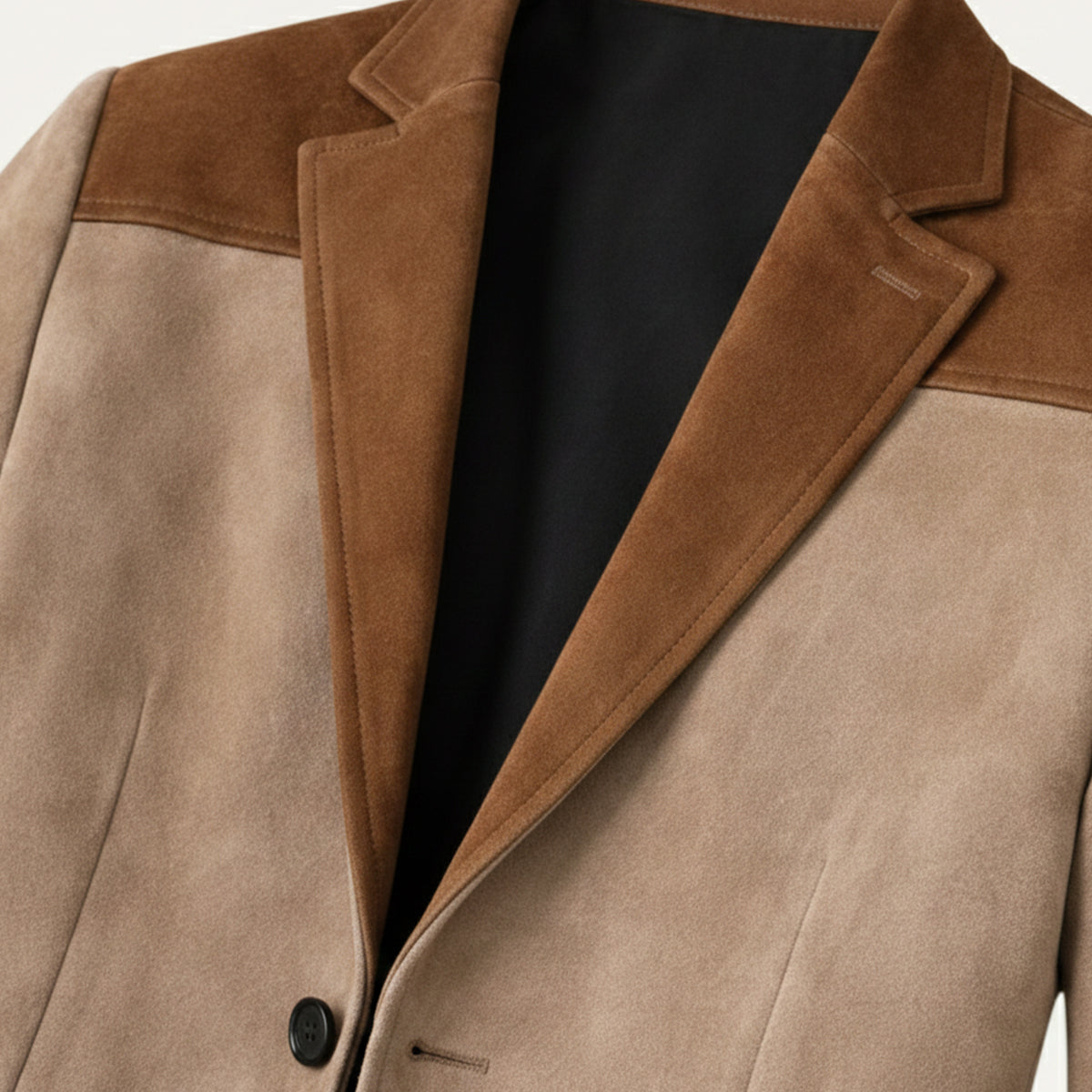 The Cumberland Men’s Slim Fit Patchwork Velvet Blazer Jacket