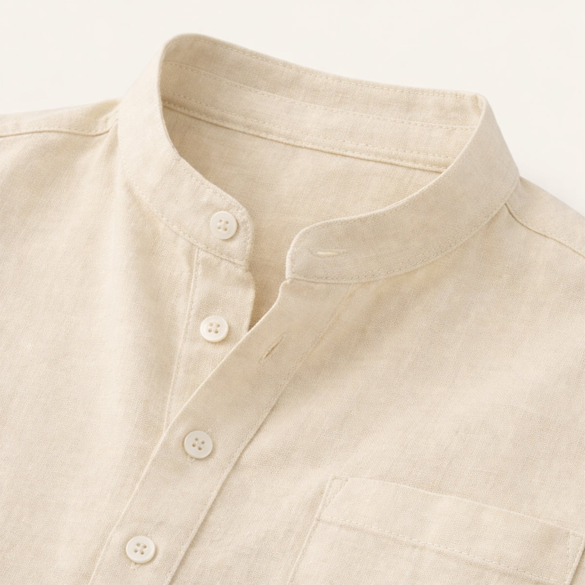 The Brookland Park Men’s Lightweight  Cotton Linen Henley T Shirt