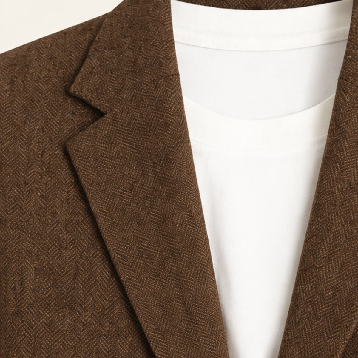 The Domaso Men’s Business Herringbone Single Breasted Wool Tweed Blazer - Wedding Guest