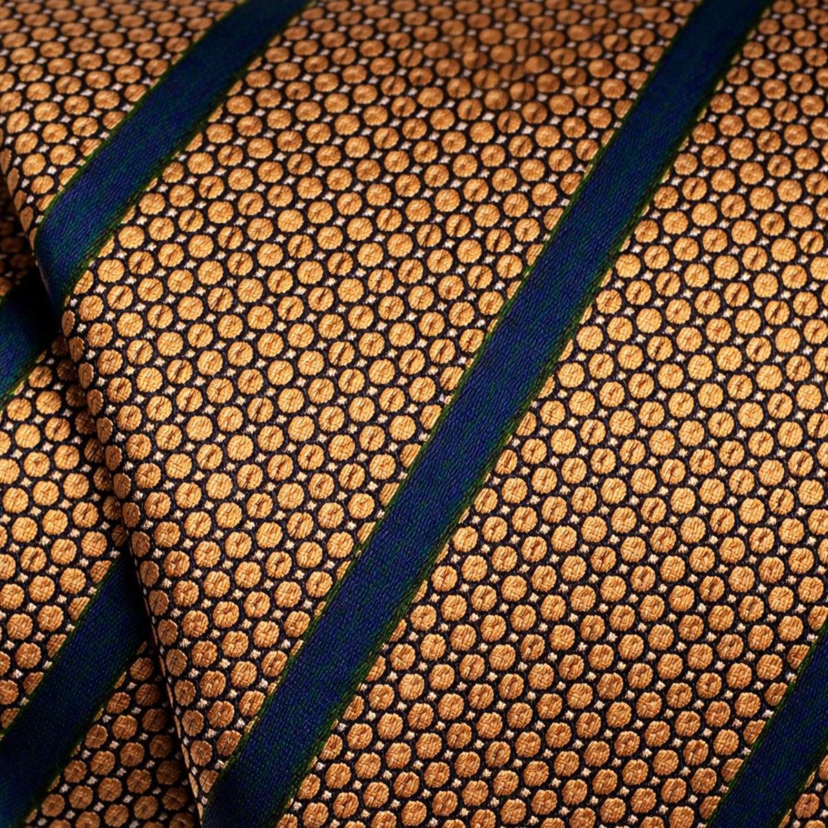 The Monterosso Men’s Luxury Silk Neck Tie - Gold