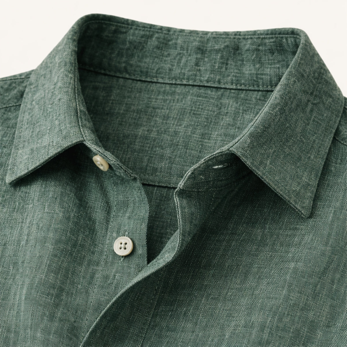 The Meadowfall Men’s Casual Loose Fit Linen Button Up Shirt
