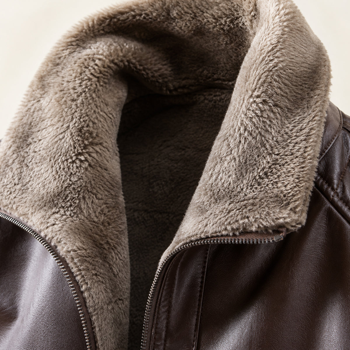The Pantelleria Men’s Winter Fleece Lined Leather Jacket