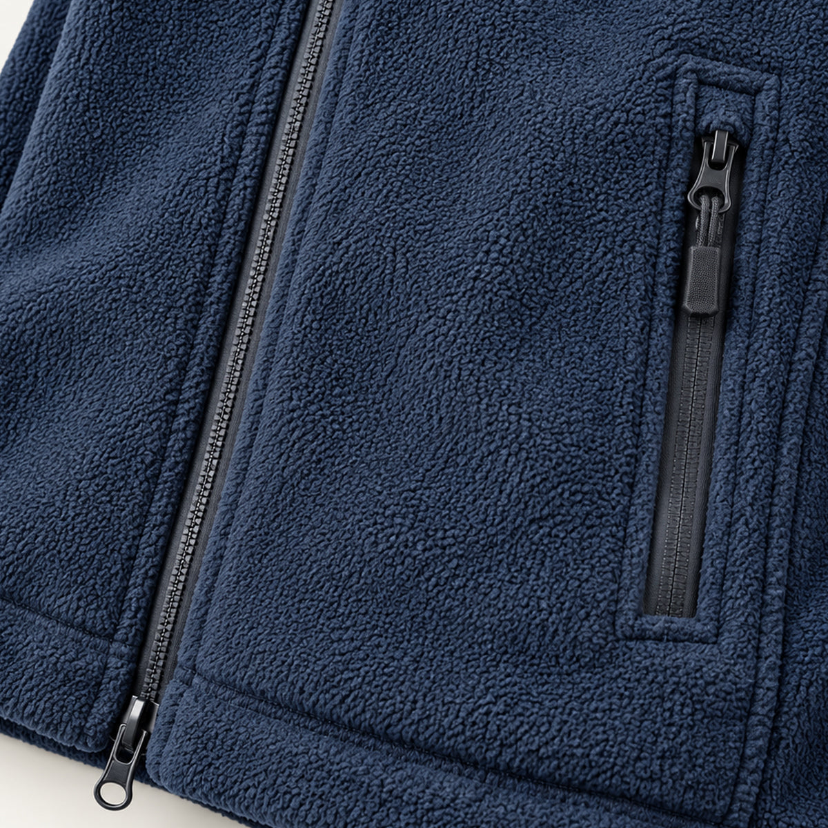 Men's Fleece Jacket Navy Hooded Tactical