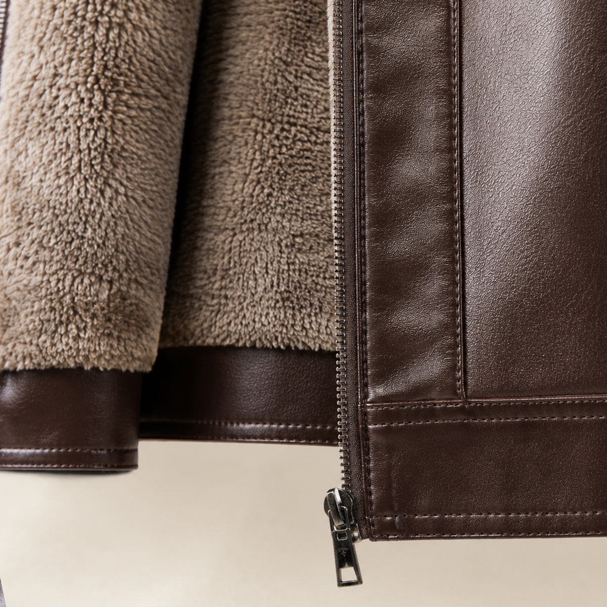 The Pantelleria Men’s Winter Fleece Lined Leather Jacket