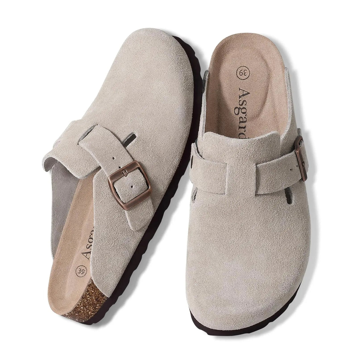 The Capitola Men's Suede Adjustable Buckle Comfort Clogs