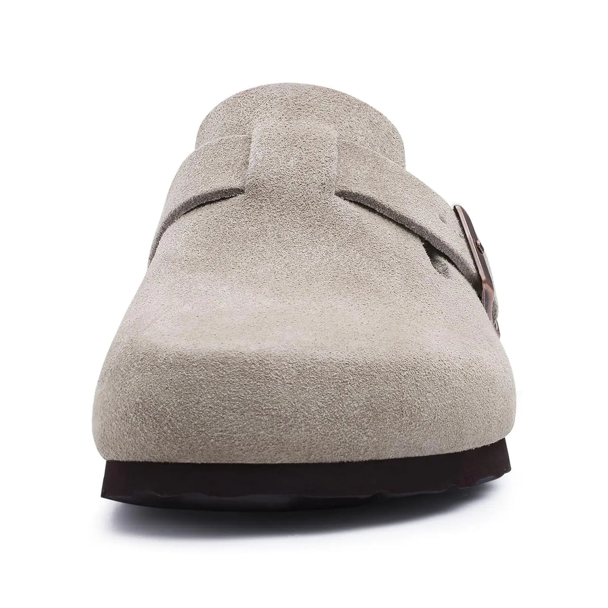 The Capitola Men's Suede Adjustable Buckle Comfort Clogs