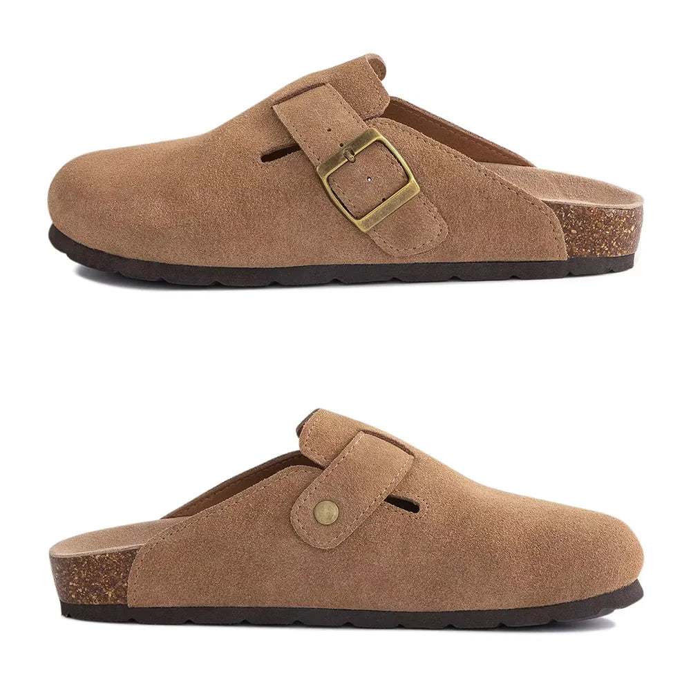 The Cole Valley Men's Suede Adjustable Buckle Cork Clogs