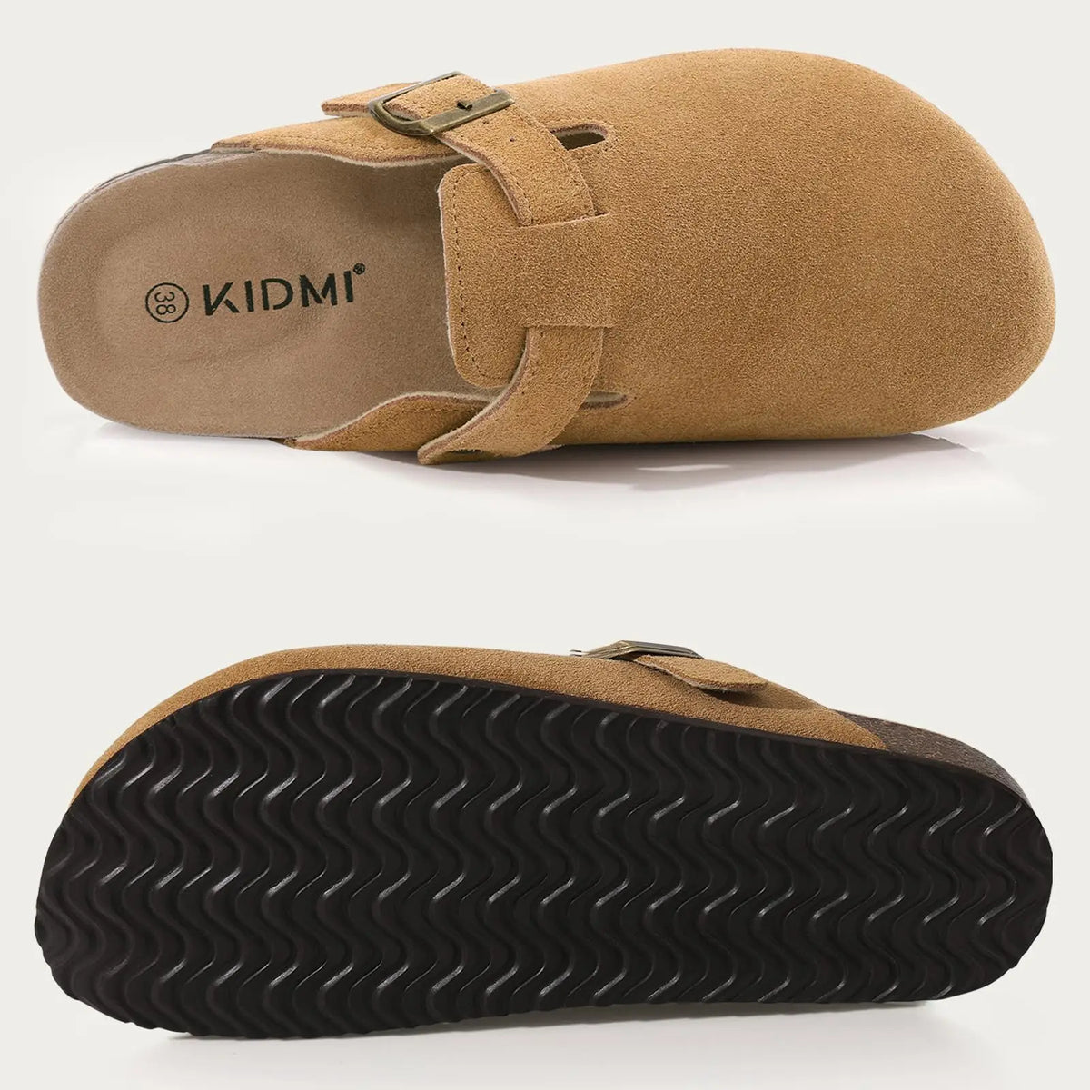 The Cole Valley Men's Suede Adjustable Buckle Cork Clogs