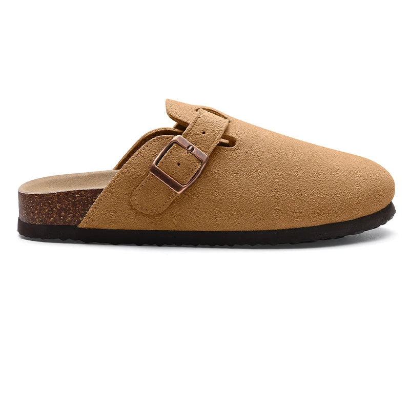 The Cole Valley Men's Suede Adjustable Buckle Cork Clogs