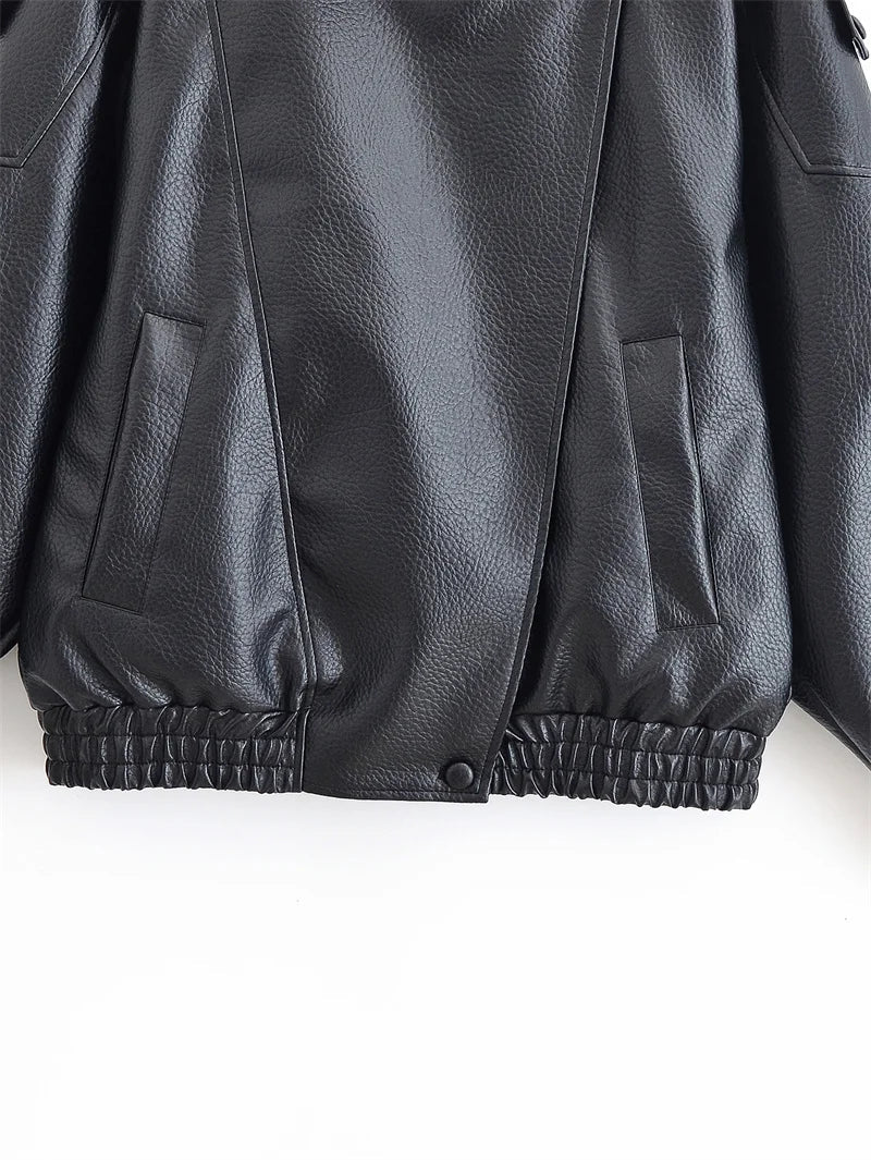 Women's Classic High Collar Bomber Jacket