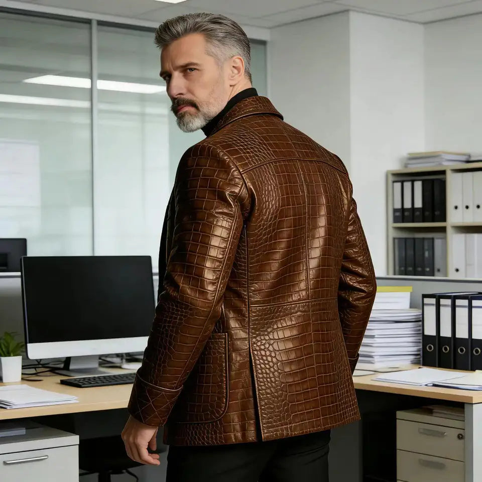The Calistoga Men’s Slim Fit Embossed Blazer Jacket