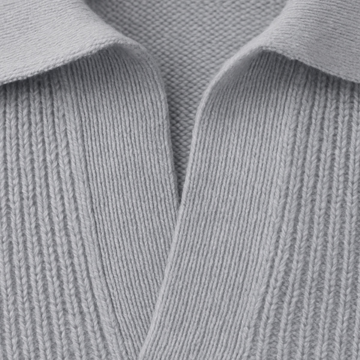 The Portofino Knitted Long Sleeve Polo Sweater for Men - Open Collar