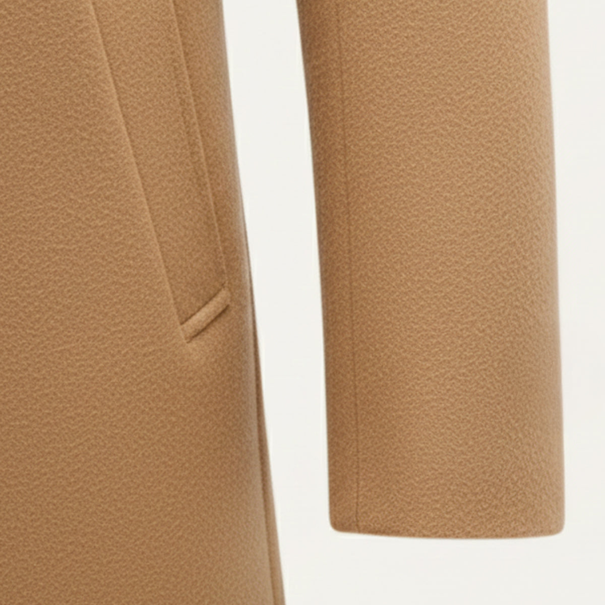 The Paignton Men's Elegant Minimal Camel Single Breasted Wool Coat