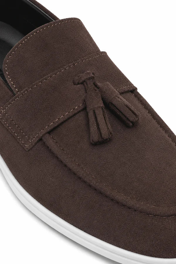 The Prescott Men's Suede Tassel Slip On Loafers - Brown