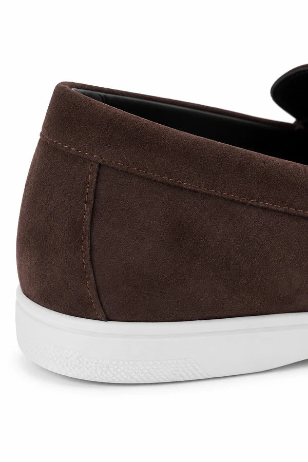 The Prescott Men's Suede Tassel Slip On Loafers - Brown