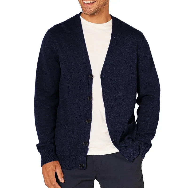 The Scottsdale Men’s Button Up V Neck Knit Cardigan